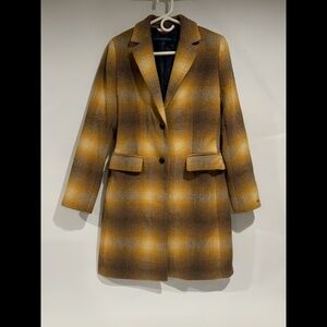 Tommy Hilfiger Coat WOOL BLEND CHECK CLASSIC COAT